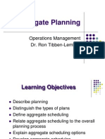 Aggregate Planning: Operations Management Dr. Ron Tibben-Lembke