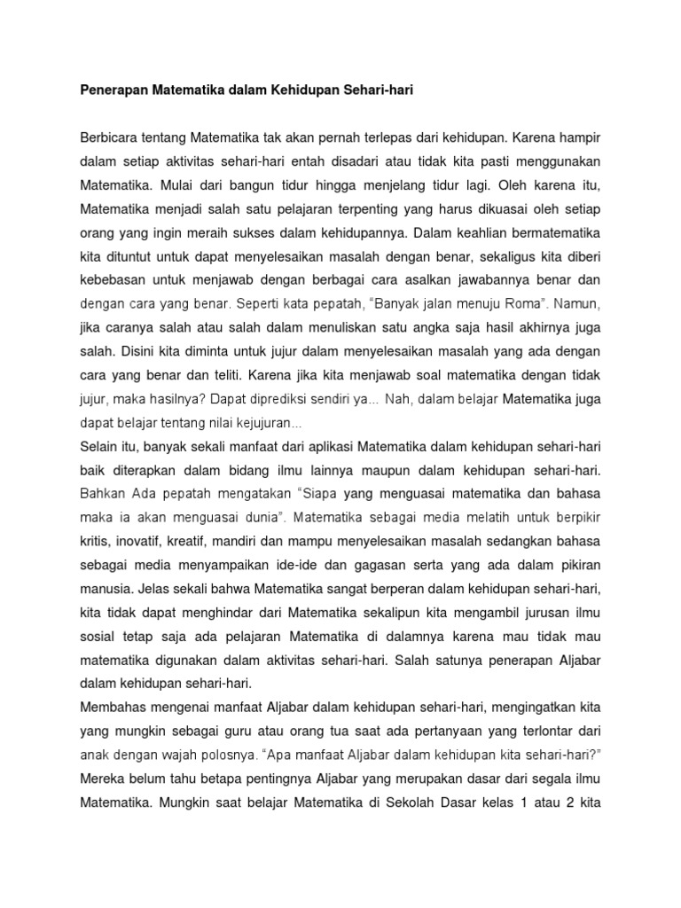 Aplikasi Aljabar Linier