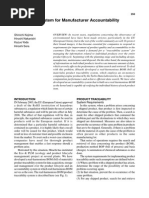 Traceability System for Manufacturer Accountability