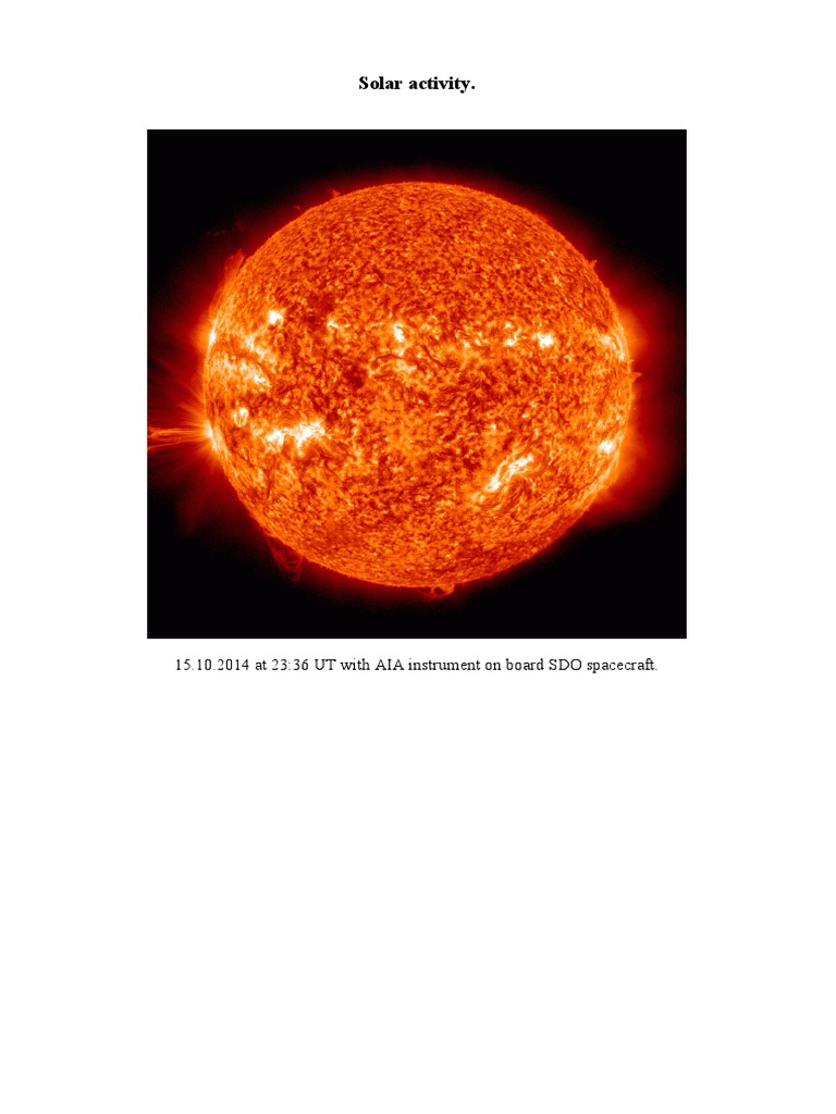 Solar Activity 20141015 | PDF | Science & Mathematics | Technology ...