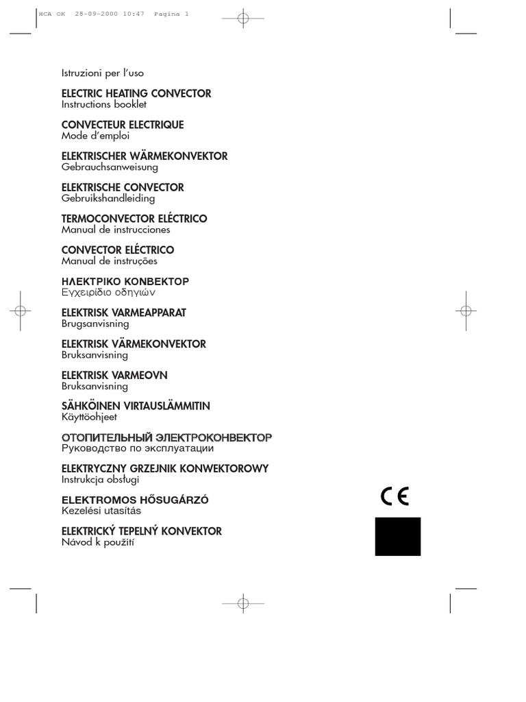Delonghi Hca320 PDF Power (Physics) Pointer Programming)