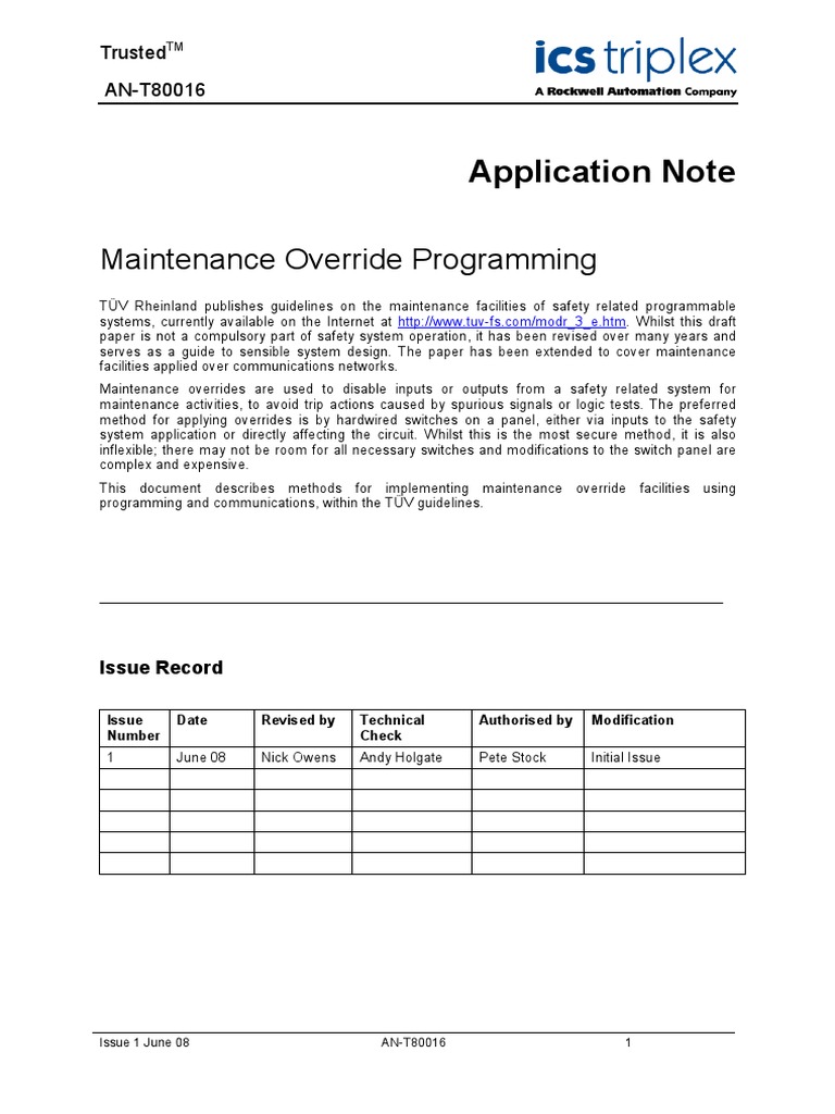 Maintenance Override Programming Guide | PDF | Boolean Algebra ...