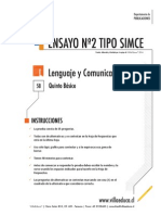 Ensayo2 Simce Lenguaje 5basico 2014 Forma B PDF