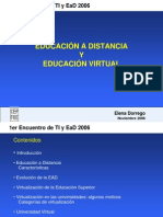 Educación A Distancia y Educación Virtual