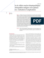 Allogreffes de Cellules Souches Hématopoïétiques Dans Les Hé PDF