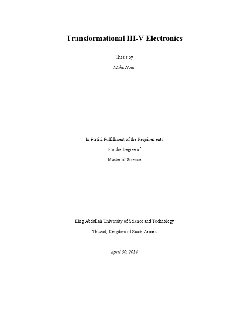 electronics thesis pdf
