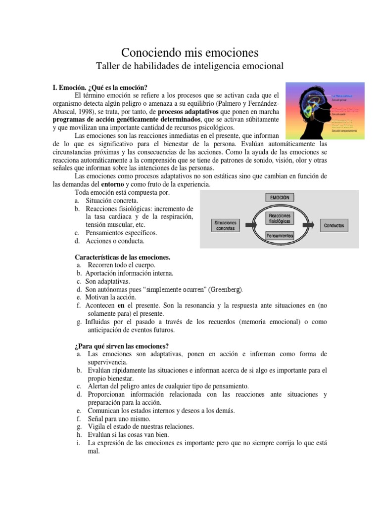 Taller de Inteligencia Emocional | PDF | Inteligencia emocional | Las ...