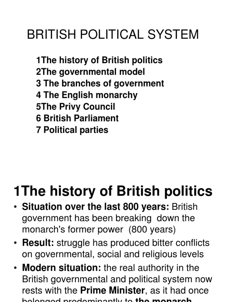 Overview of the UK Political System | PDF | House Of Lords | Parliament ...