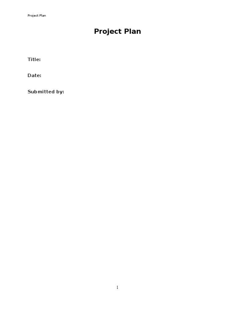 Project Plan Template | PDF