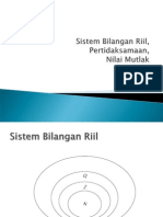 Sistem Bilangan Riil Pertidaksamaan Nilai Mutlak1