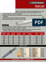Tarugo Clavo: Ficha Tecnica
