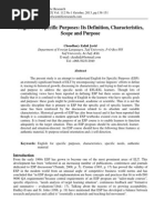 Download English for Specific Purposes Its Definition Characteristics Scope and Purpose by Choudhary Zahid Javid SN243872881 doc pdf