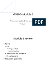 Module 2 - External Markets