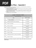 Long Term Plan - Spanish I: Course Overview & Timing