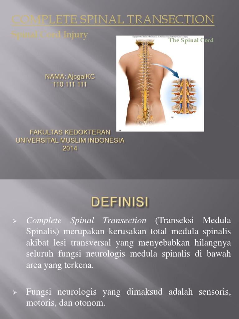 Complete Spinal Transectin | PDF