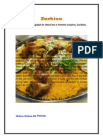 Zurbian. Writing One Paragraph To Describe A Yemeni Cuisine, Zurbian PDF