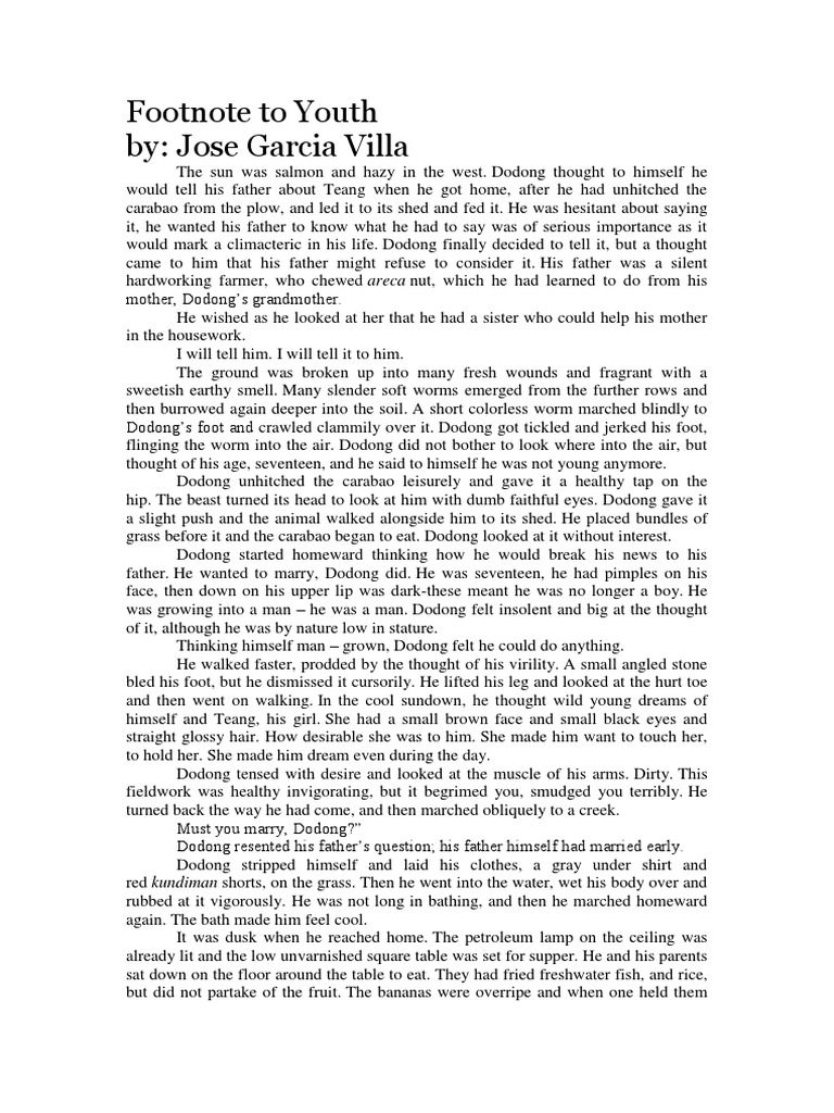 Footnote To Youth PDF