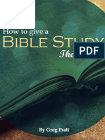 How To Give A Bible Study
