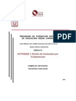 ACTIVIDAD 1: Diseño de Contenidos Por Competencias: Programa de Formación Docente de Educación Media Superior