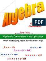 02 Algebraic Conventionss