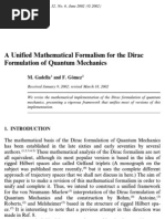 Download A Unified Mathematical Formalism for the Dirac by jeffersonjgr1969 SN24390765 doc pdf