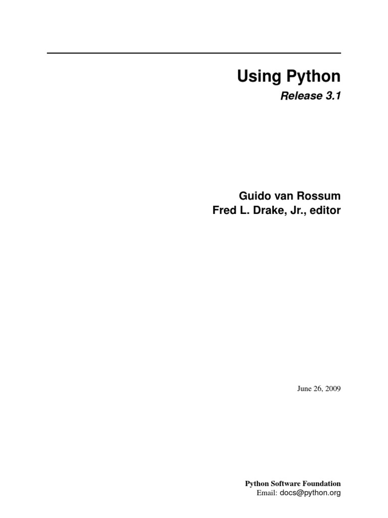 Using Python | PDF | Command Line Interface | Python (Programming Language)
