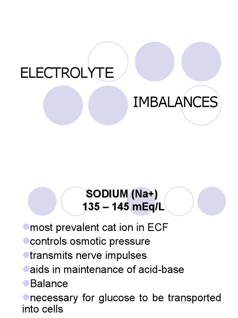 Electrolyte Imbalances