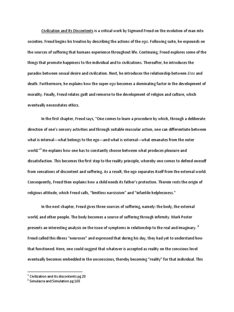 Civilization And Its Discontents Id Cain And Abel - 