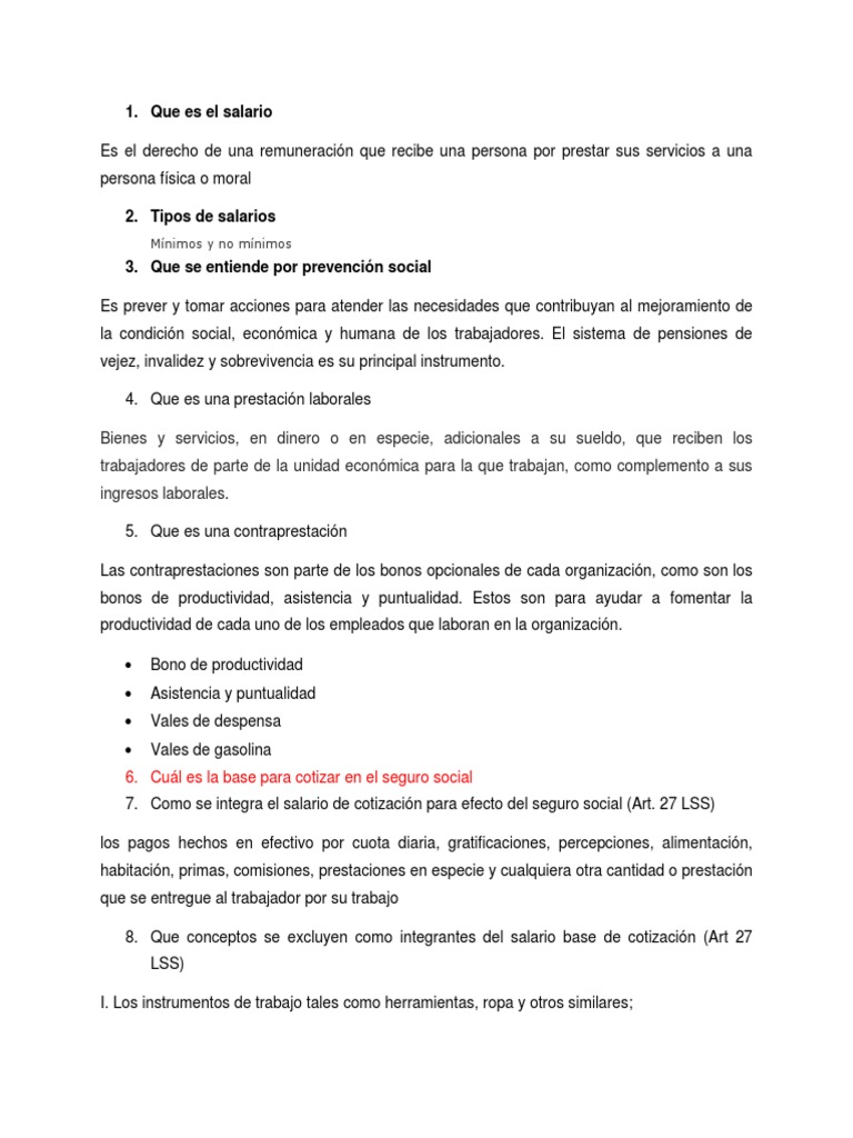 Base de Cotizacion y Cuotas | PDF