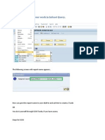 To Have A Tcode To Your Work in Infoset Query