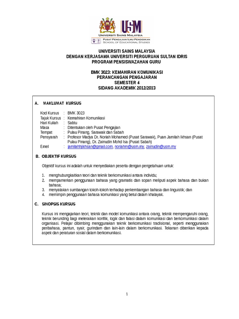 2b Rp Bmk 3023 Kemahiran Komunikasi Pdf