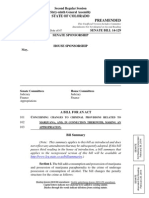  SENATE BILL 14-129CONCERNING CHANGES TO CRIMINAL PROVISIONS RELATED TO101 MARIJUANA, AND, IN CONNECTION THEREWITH, MAKING AN102 APPROPRIATION.