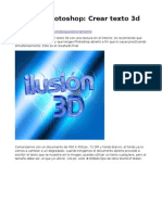 Tutorial Photoshop Texto 3d