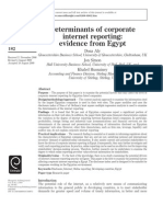 Determinants of Corporate Internet Reporting Libre