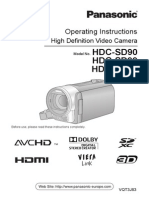 Panasonic HDC-SD90 User Manual (EN)