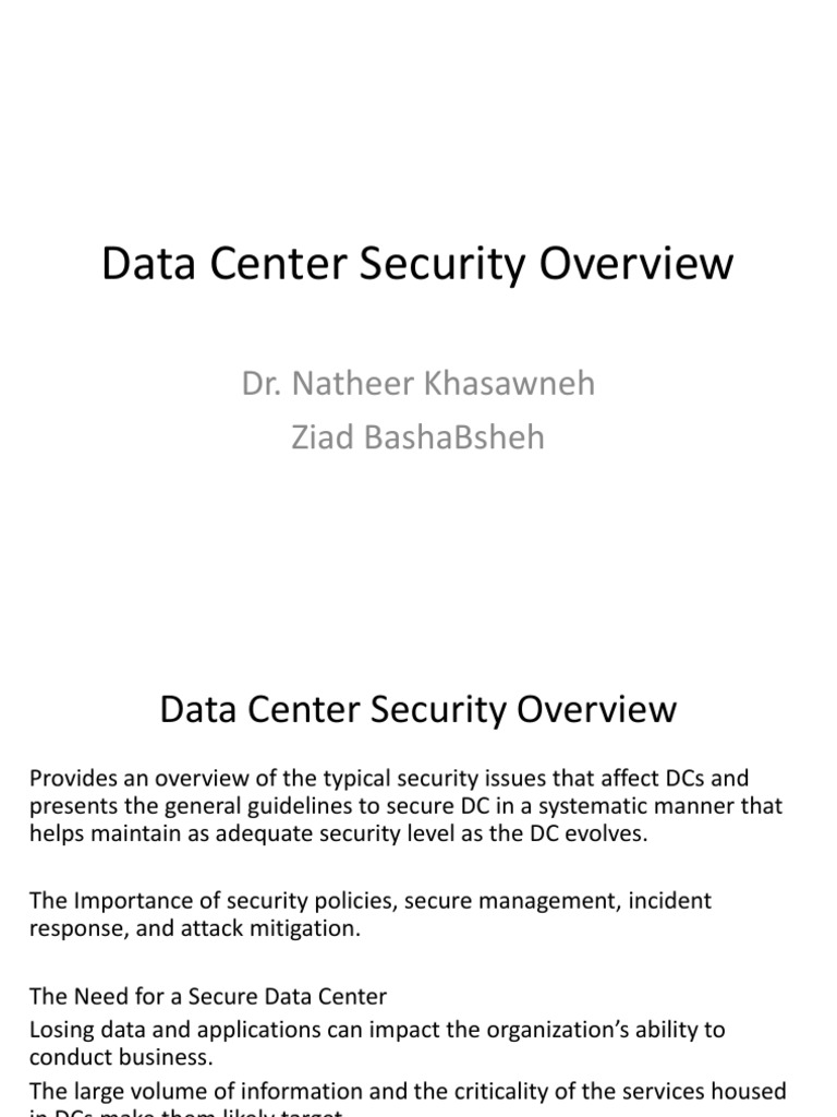 Data Center Security Best Practices | PDF | Denial Of Service Attack ...