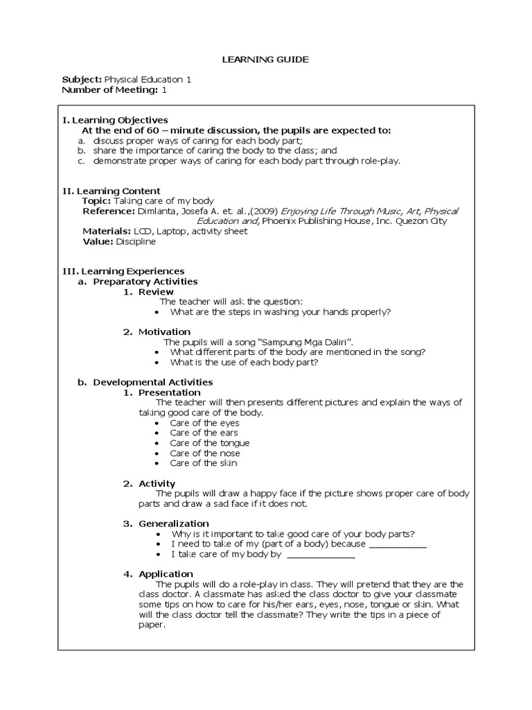 LP For Values Education | PDF | Psychology | Learning