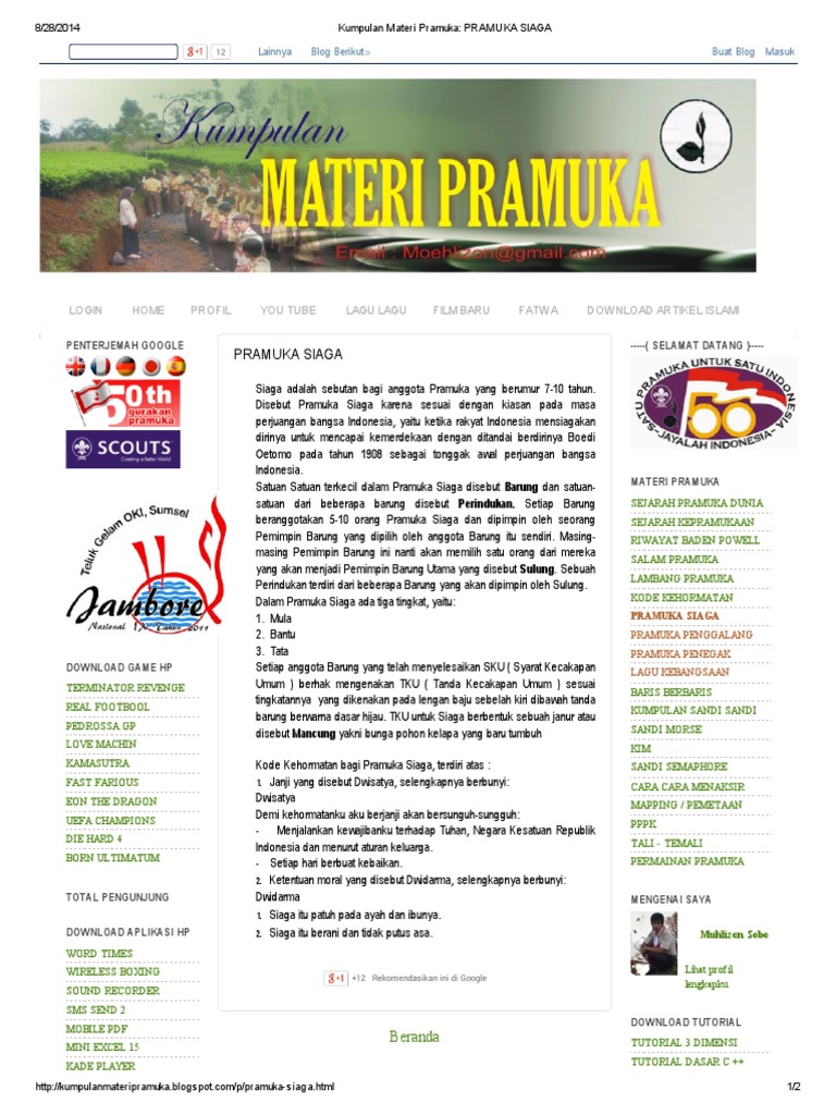 Kumpulan Materi Pramuka_ PRAMUKA SIAGA
