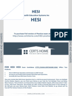 HESI Test - Free Most Up To Date Sample