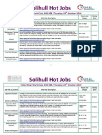 Solihull Hot Jobs: Hobs Moat Work Club, B92 8EB. Thursday 23 October 2014