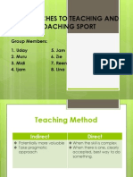 Approaches To Teaching and Coaching Sport