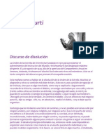 Discurso de Disolución Krishnamurti PDF