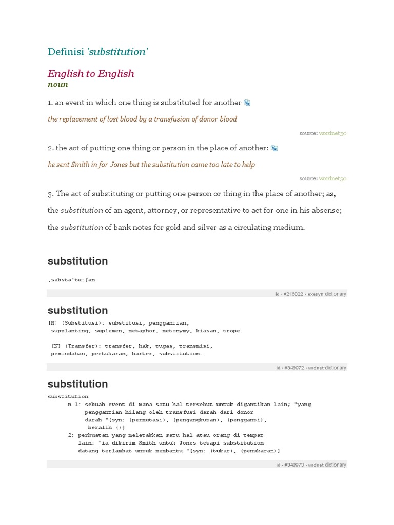 Substitution | PDF