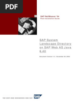 SAP System Landscape Directory On SAP Web AS Java 6.40