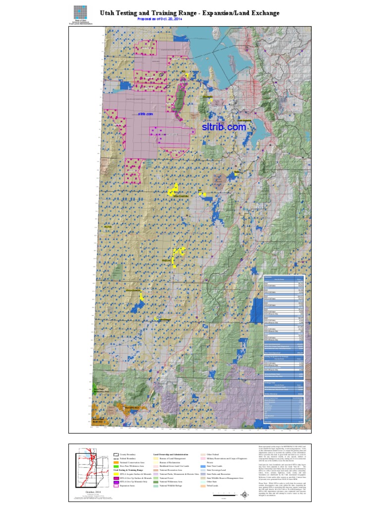 Utah Test and Training Range Expansion Map | PDF | Geography | Land Use