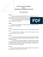 Estatuto de Autonomia de Aragón PDF