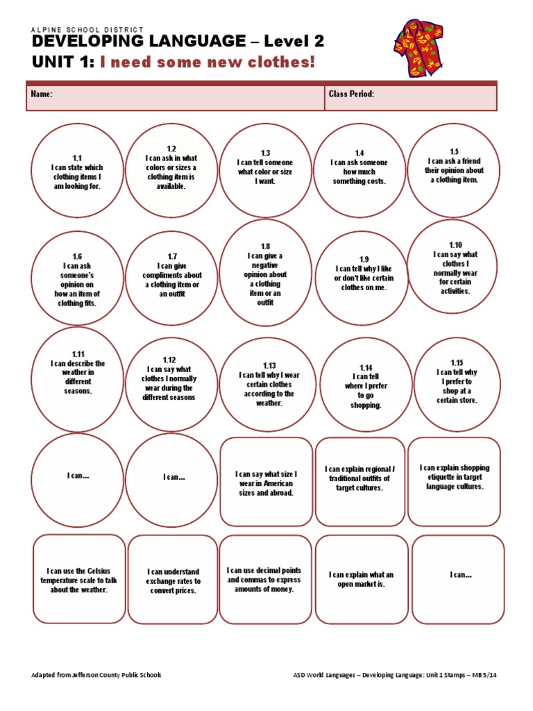 Level 2 Unit 1 Stamps | PDF