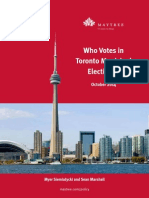 Who Votes in Toronto Municipal Elections?