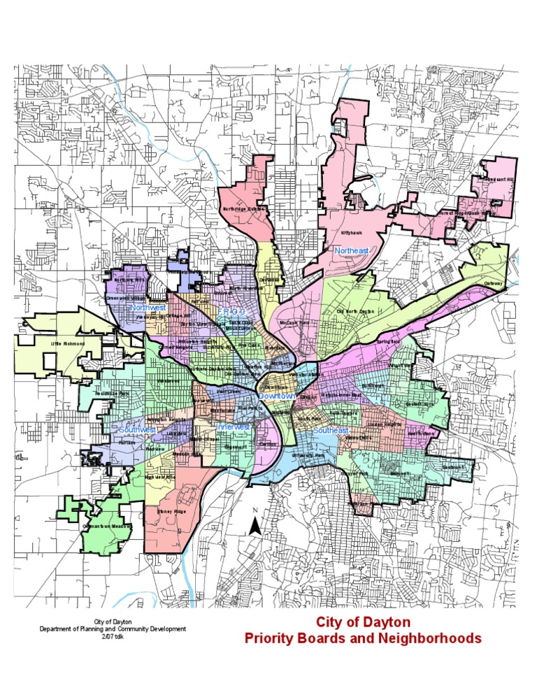 Map Of Dayton Ohio Neighborhoods Dayton Ohio Priority Board Map | Pdf | Dayton