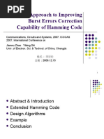 Download A Novel Approach to Improving Burst Errors Correction Capability of Hamming Code by  SN24400791 doc pdf